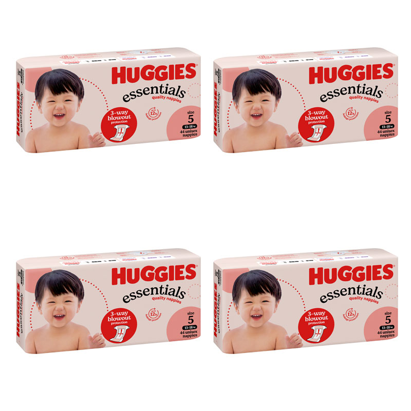 Huggies Essentials Walker Nappies Size 5 (44x4) 176