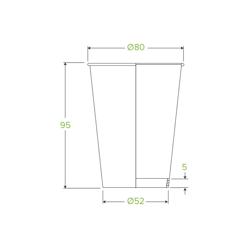 BioCup Double Wall Leaf Design 8oz CTN/1000