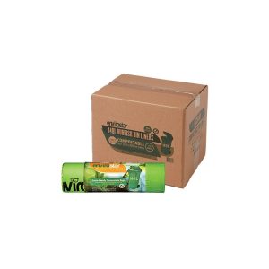 140L Green Compostable Bin Liner 23um (Ctn/144)