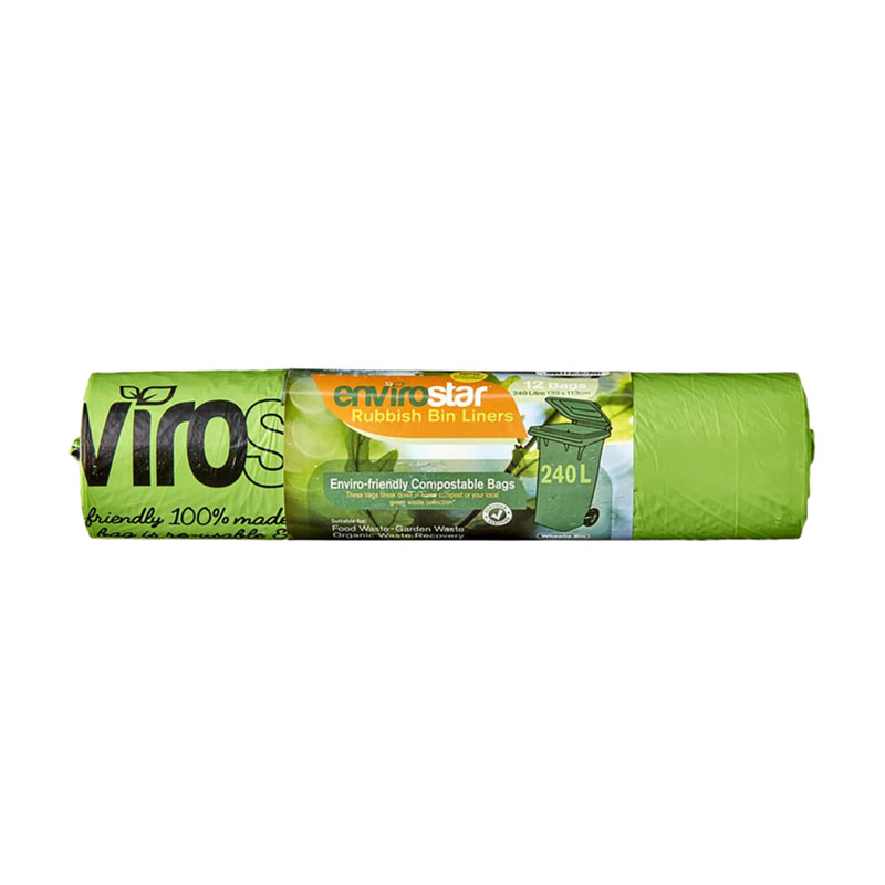 240L Green Compostable Bin Liner 23um