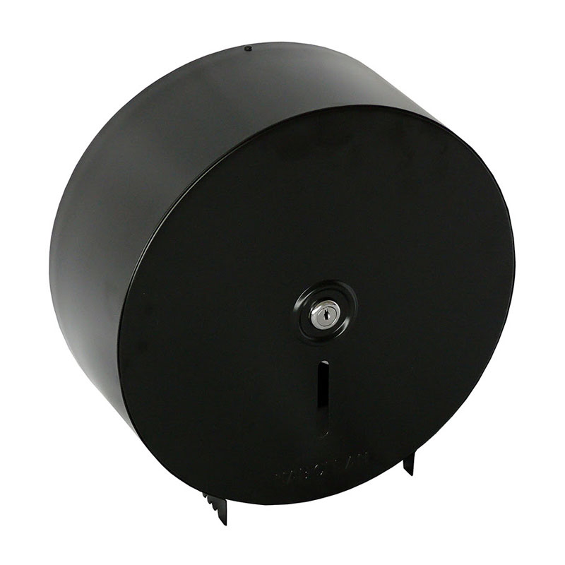Black Jumbo Metal Toilet Roll Dispenser
