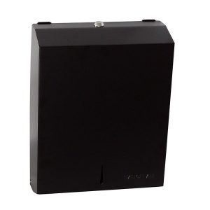 Black Metal Slimfold / Multifold Interleaf Towel Dispenser