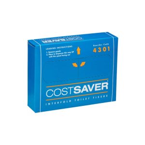 COSTSAVER Interfold Toilet Tissue White 1Ply 200Sheets CTN/72 (4301)