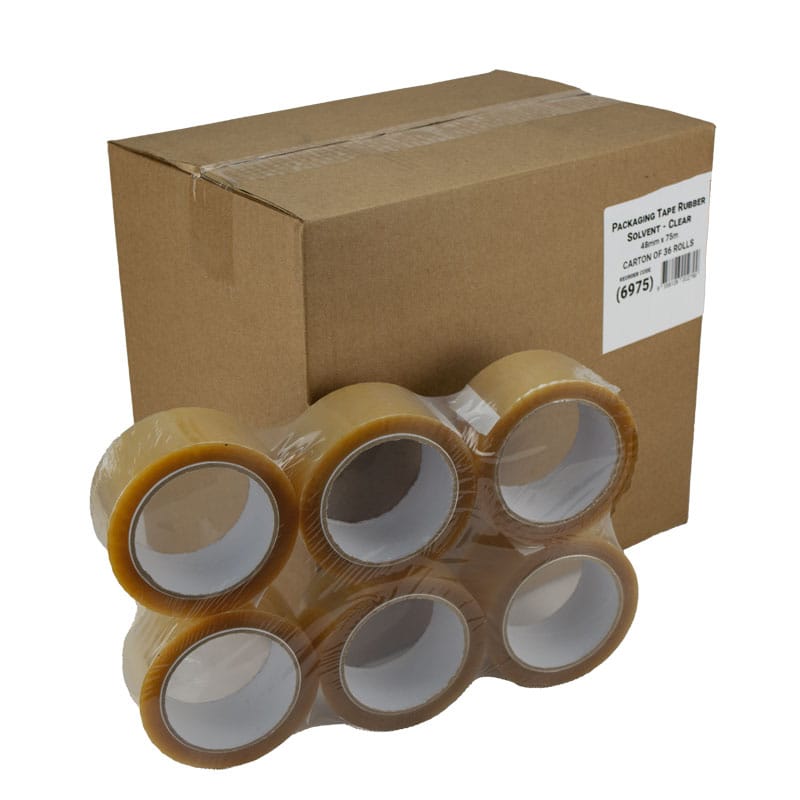 Certopak Premium Packaging Tape Rubber Solvent Clear 48mm x 75m (Ctn/36) - 6975