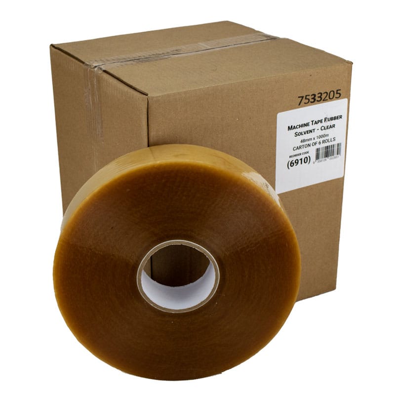 Certopak Machine Tape Rubber Solvent Clear 48mm x 1000m (6910)