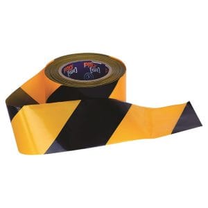 Barrier Tape Black/Yellow 75mmx100m
