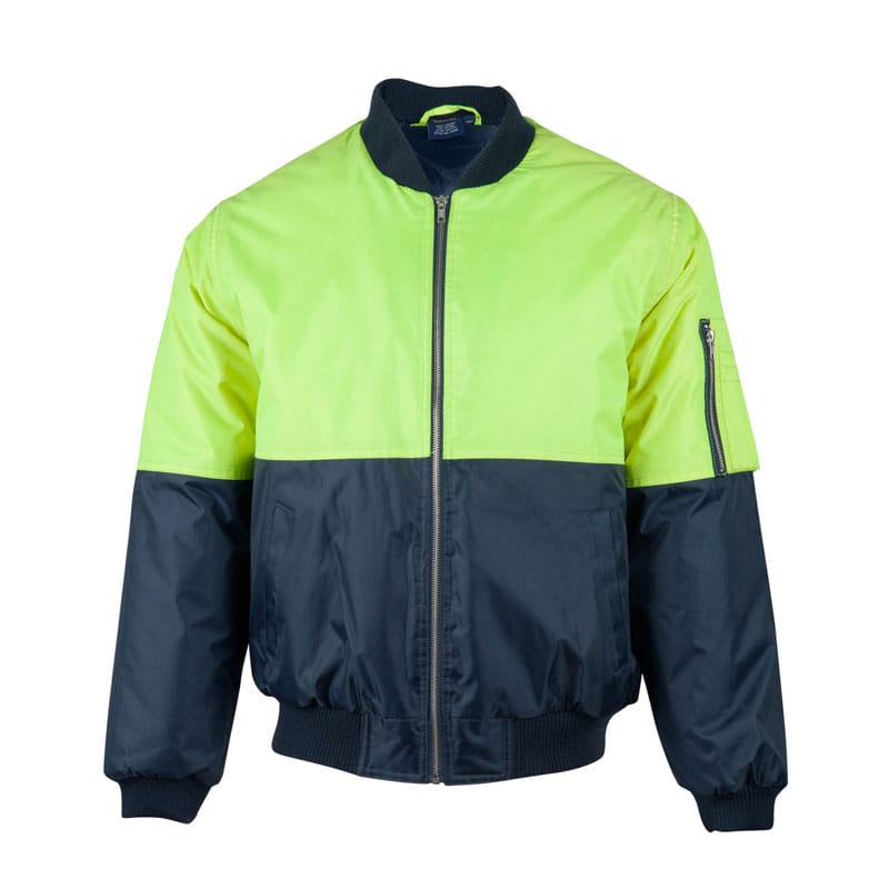SW06A Hivis Two Tone Flying Jacket Yellow/Navy