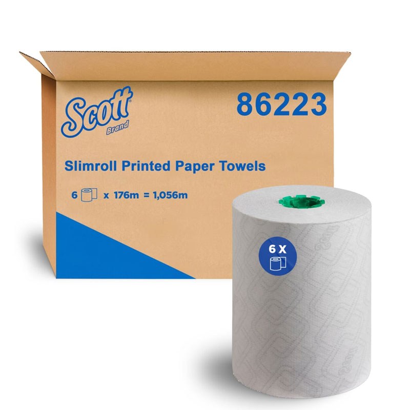 SCOTT Slimroll Hand Towel White 1Ply 176m (86223)