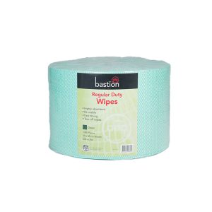 Bastion Regular Wipes, 500m Roll, 1000 Pieces, 30x50cm, Green
