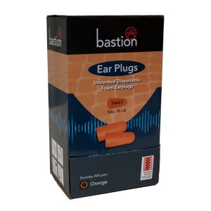 PU Foam Earplugs, Class 5 26dB, Orange, Uncorded - 200 Pairs