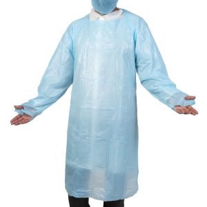 Amarock Disposable Waterproof CPE Blue Splash Gown