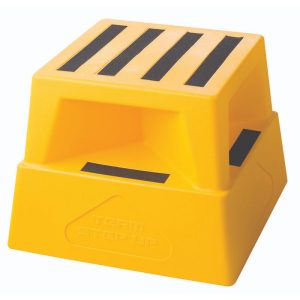Square Stepup Stool With Feet - Safety Yellow