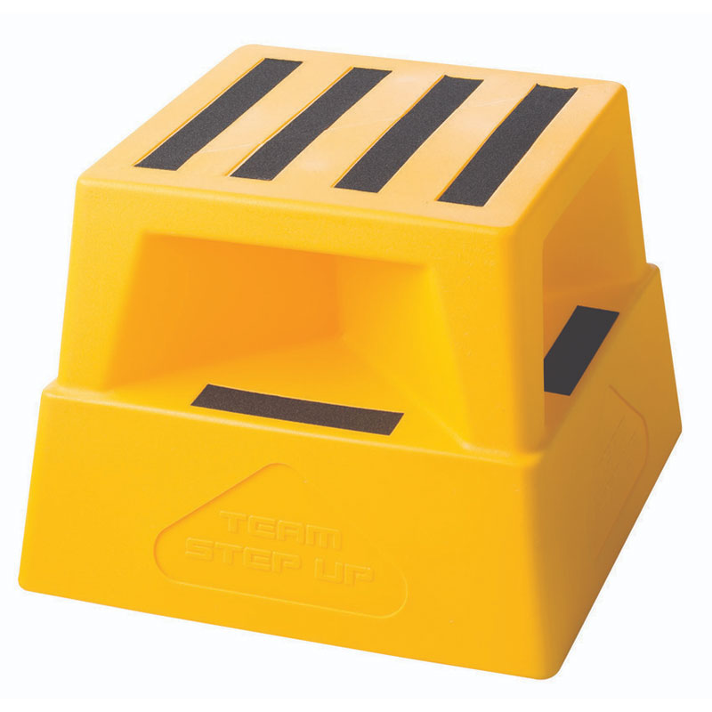 Square Stepup Stool With Feet - Safety Yellow