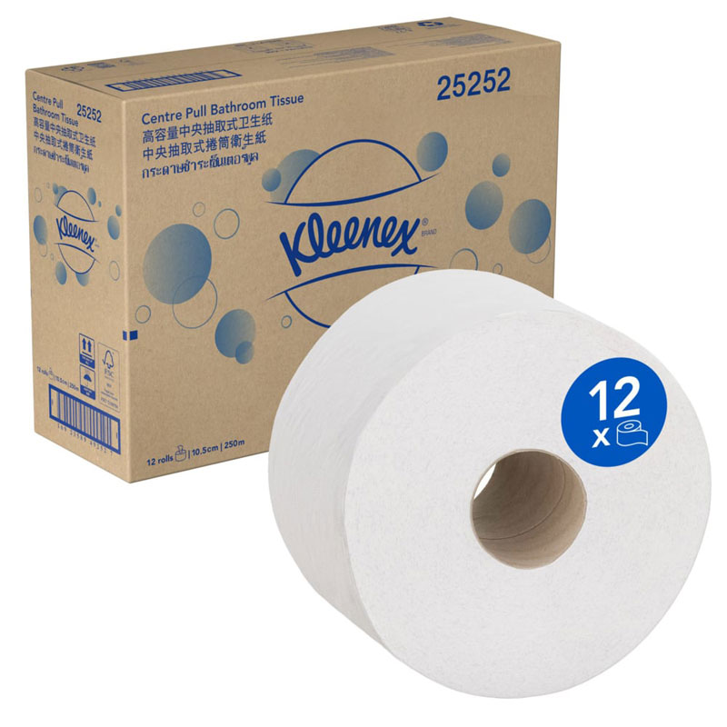 KLEENEX Centre Pull Bath Tissue White 2Ply 250M CTN/12 (25252)