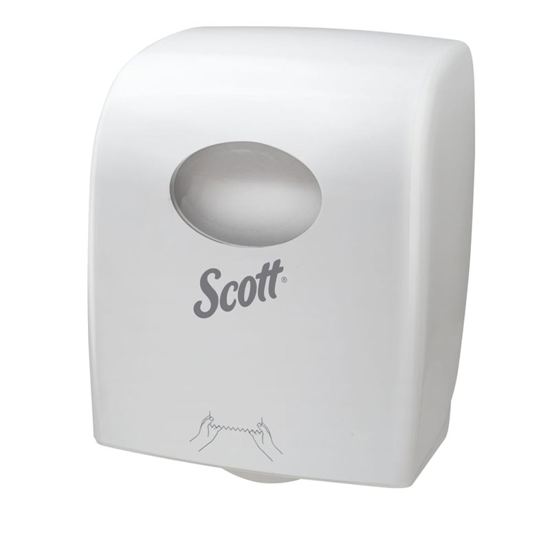 SCOTT Hard Roll Hand Towel Dispenser White Lockable ABS (7377)