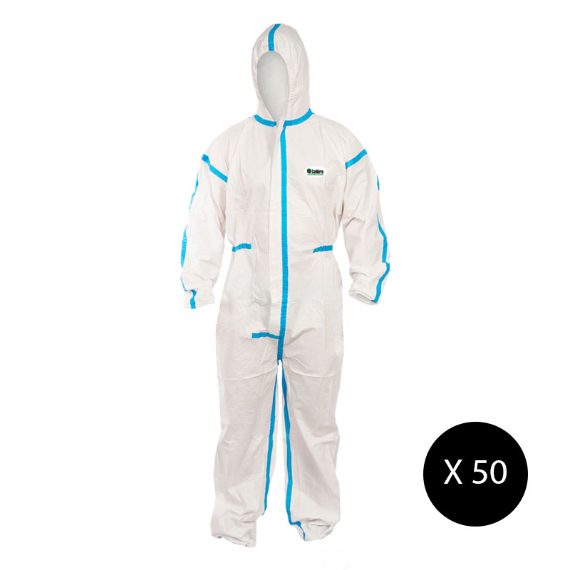 Hi-Calibre White Microporous Type 4/5/6 Coveralls