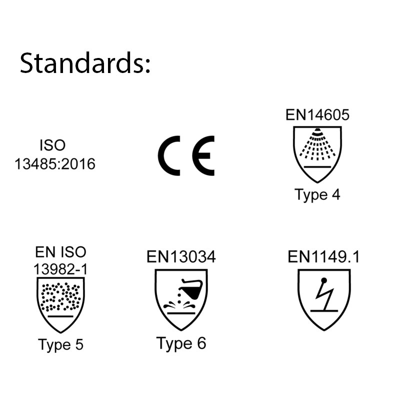 Hi-Calibre White Microporous Type 4/5/6 Coveralls