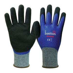 Arezzo Cut 5/Grey HPPE Blue Full Nitrile Coating Black/Sandy Gloves