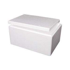 Polystyrene Ice Box With Lid 385x290x150mm (external) 9L