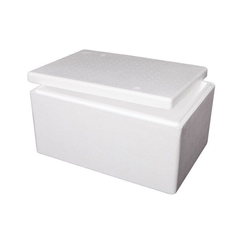 Polystyrene Ice Box With Lid 385x290x150mm (external) 9L