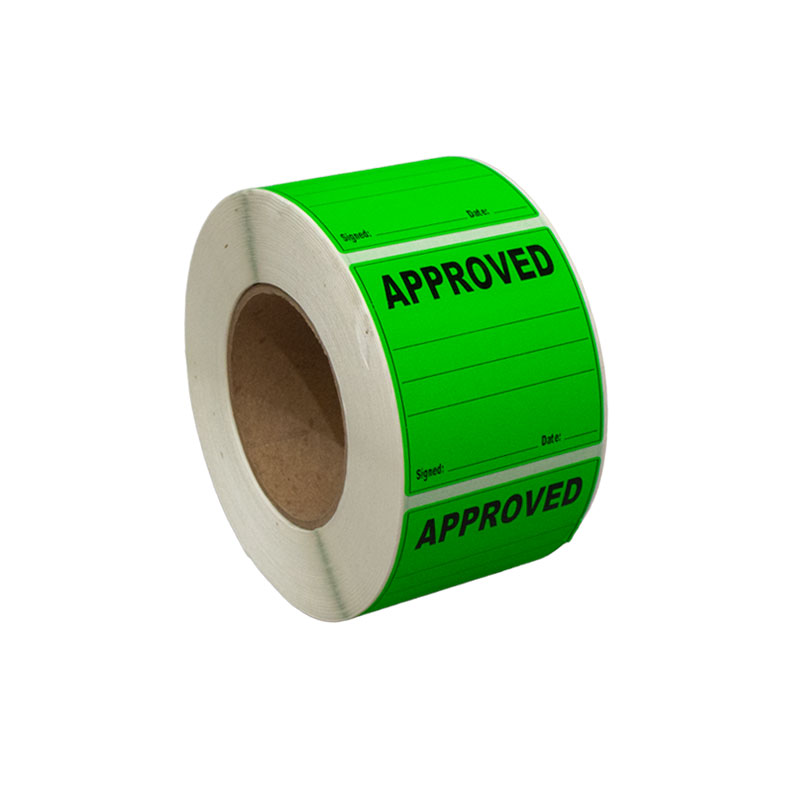 Printed Quality Control Labels Roll