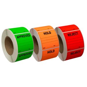 Printed Quality Control Labels Roll