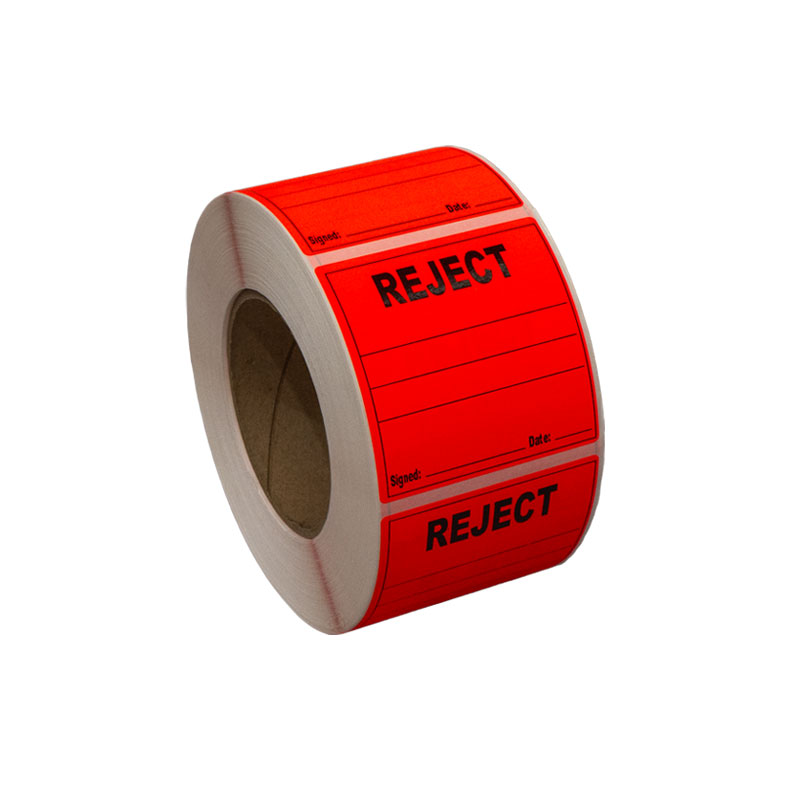 Printed Quality Control Labels Roll