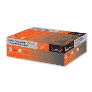 Heavy Duty Nitrile Diamond Grip Gloves Orange